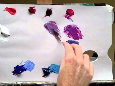 Basic acrylic colour mixing: how to mix a perfect purple| Part 2 of 2