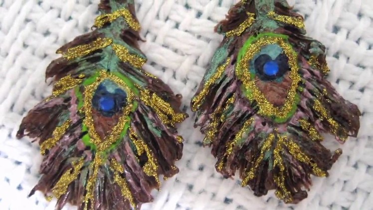 Clay Peacock Feather Jewelry