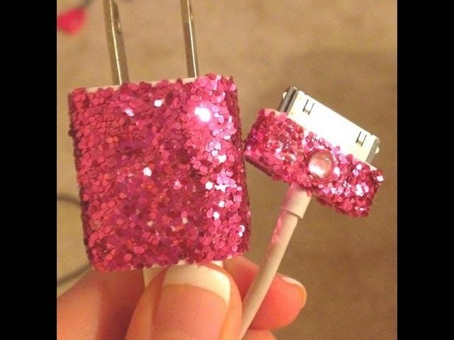 D.I.Y Glam Your Iphone Charger! " Glitter Land"