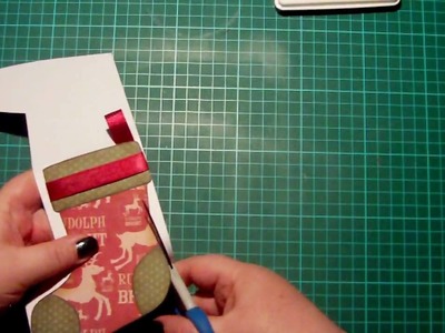 Digital Stamp 3 Ways - #1 Shaped Card (Christmas Stocking)
