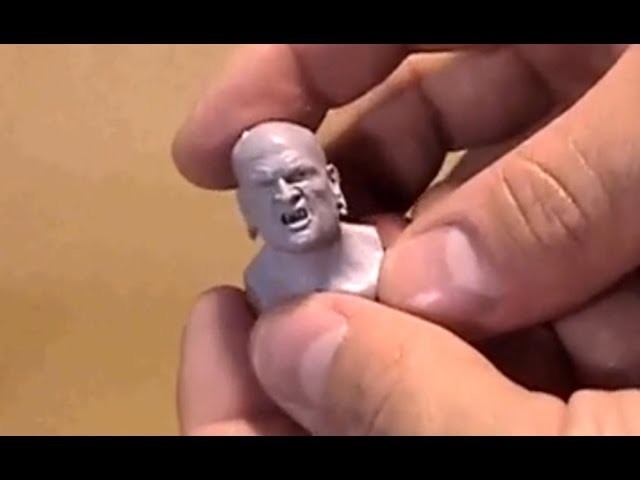 EASY! How to  MOLD an action figure head & CAST in resin