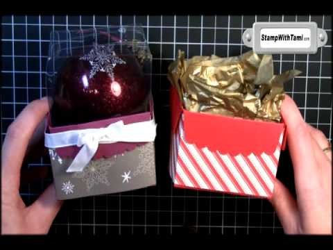 Glass Ball Ornament Box using Stampin Up Part 3 of 3