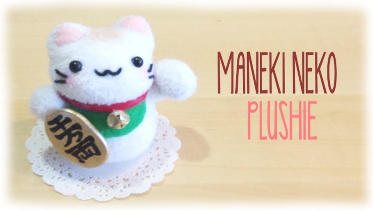 How make Make Lucky Cat Plushie - Maneki Neko Easy Sock Sewing Project