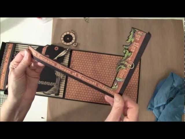 How to build a photo mini album with G45 Olde Curiosity Shoppe paper collection part 5b