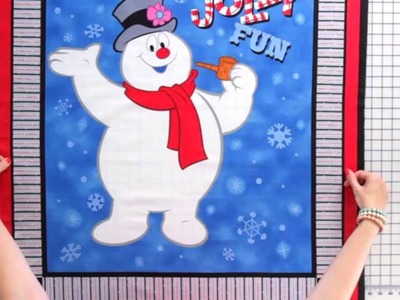 How to Cut a Quilt Panel featuring Frosty the Snowman - Fat Quarter Shop