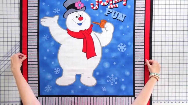 How to Cut a Quilt Panel featuring Frosty the Snowman - Fat Quarter Shop