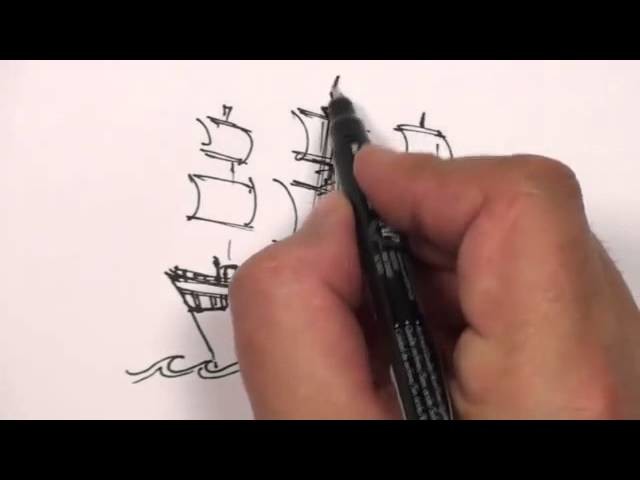 How to Draw a Pirate Ship Doodle
