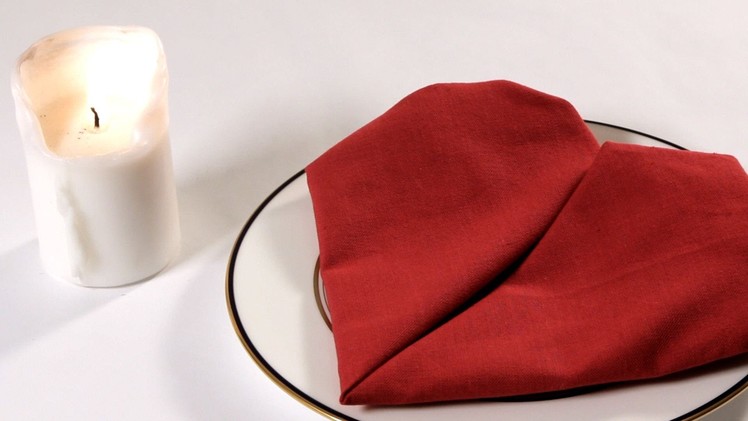 How to Fold a Napkin into a Heart | Napkin Folding