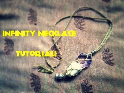 How to Macramé tutorial - interchangeable. swap stone necklace (infinity necklace sack)