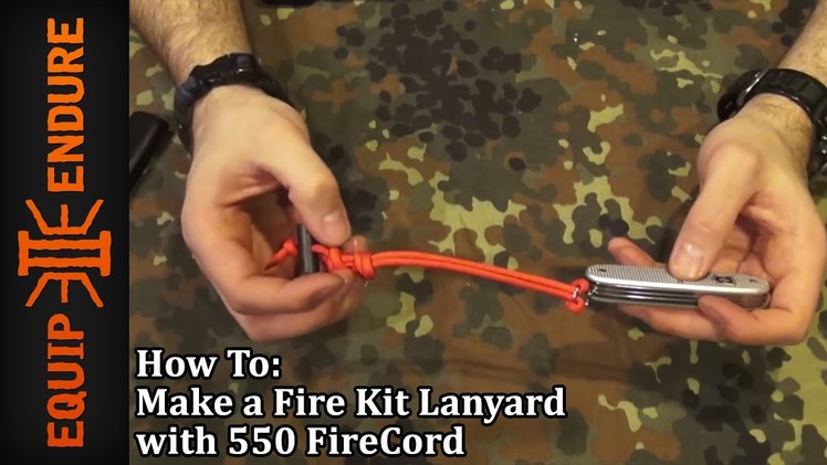 How to Make a Fire Kit Lanyard with 550 FireCord, Paracord Plus Emergency Fire Starter YouTube