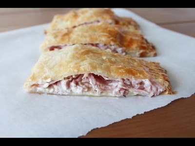 How To Make A Puff Pastry Snack With Cream Cheese And Ham - By One Kitchen Episode 56
