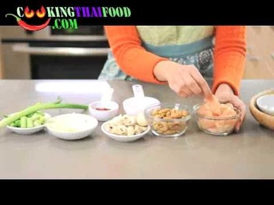 How to make Cashew Chicken Recipe - Thai Stir Fried Chicken with Cashew Nuts Thai Food Video
