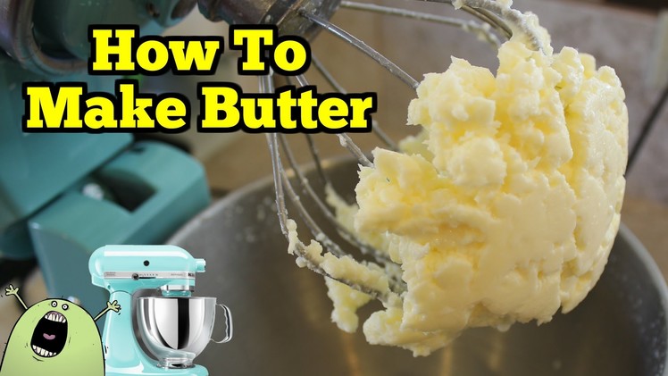 How To Make REAL BUTTER in a KitchenAid Mixer