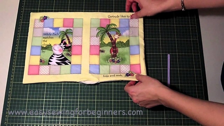 How to Sew a Fabric Book Panel Steps 5-8 (Part 2 of 3)