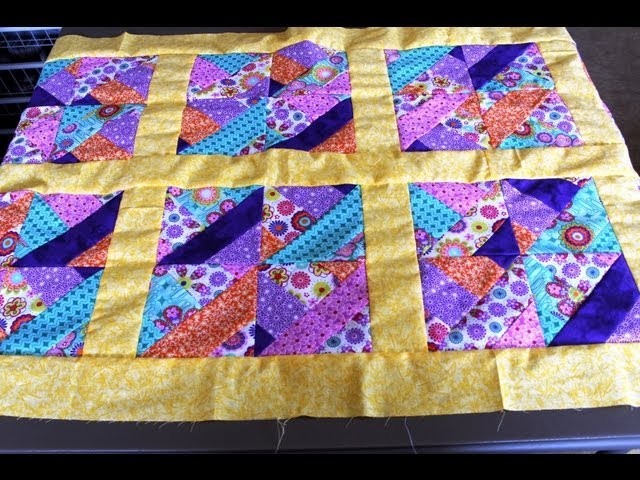 How to #sew #quilt squares borders- Jelly Roll quilt