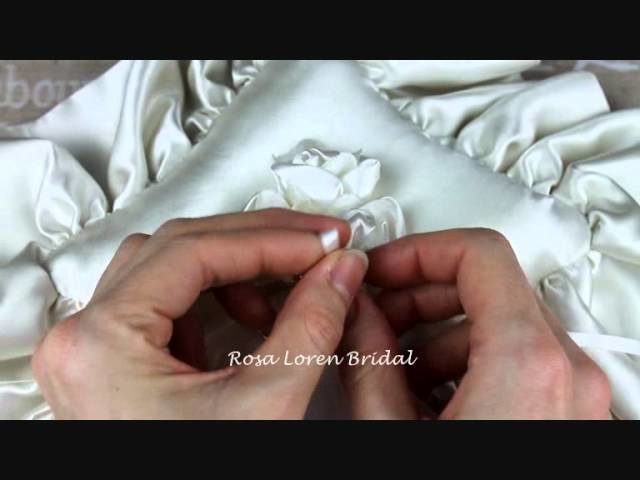 How to Tie Rings to Ring Pillow