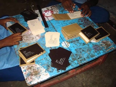 Invtation card making with waste material