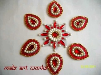 Kundan Rangoli Designs Small