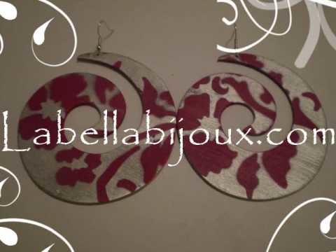 La Bella Bijoux hand painted earrings