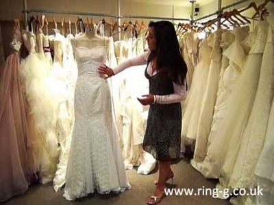 Lace & Chiffon Mermaid Cap Sleeves Wedding Dress Wedding Gown by Ring #HA3123