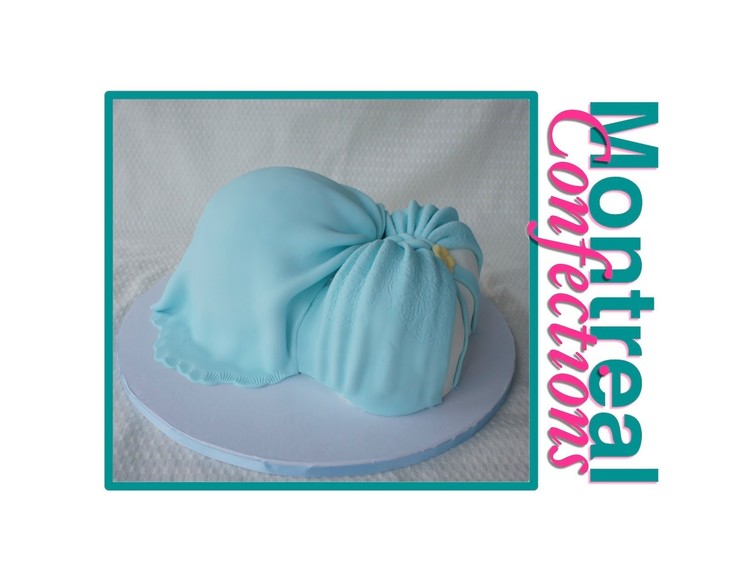 Pregnant Belly Baby Shower Cake - How to decorate