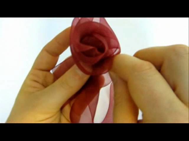 Ribbon Flowers - How To Make Beautiful Organza Ribbon Flowers