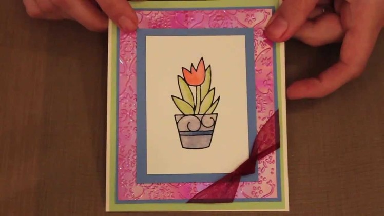 Studio SN: Card Making with Distress Markers and Peel-Off Stickers