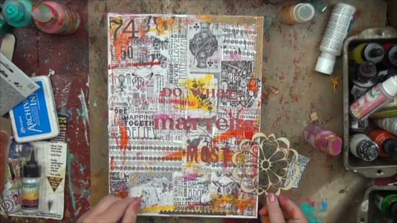 Christy Tomlinson Mixed Media Collage: July 2012 Kit