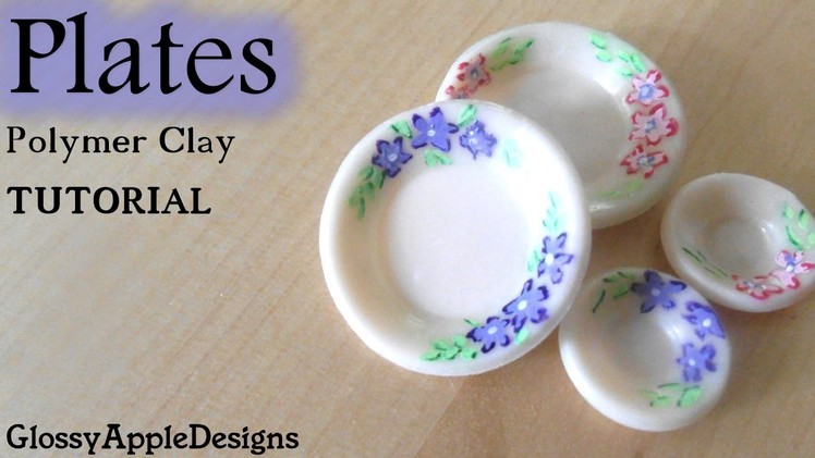EASY Miniature Polymer Clay Plates TUTORIAL
