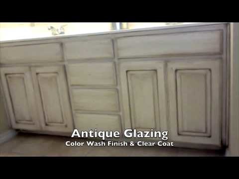 Faux Paint Finish Walls and Antique Glaze Cabinets - Arlington, Texas