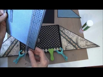 How to build a photo mini album with G45 Olde Curiosity Shoppe paper collection Part 15