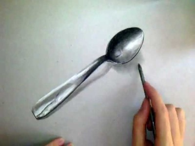 How to Draw a Spoon ? 3D Anamorphic Drawing