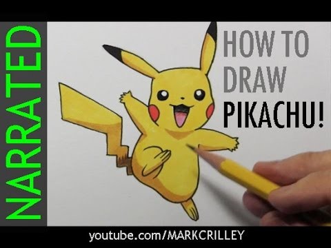 How to Draw Pikachu from Pokémon [Narrated Step by Step]