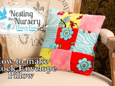 How to make a block pillow: Nesting the Nursery
