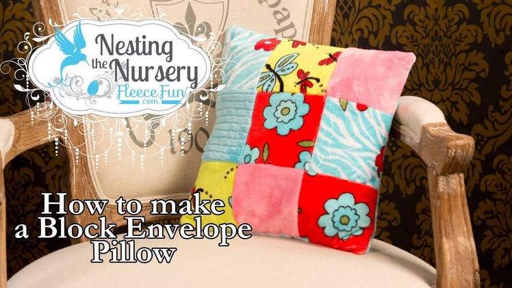 How to make a block pillow: Nesting the Nursery