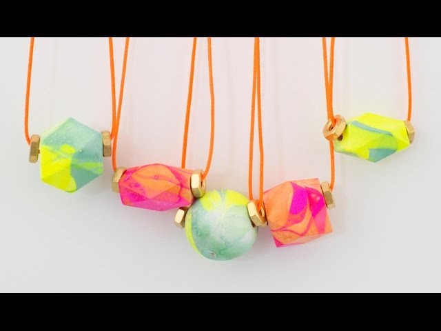 How to Make a Marbled Necklace - Thank You Baubles: Oh Joy Digital Baby Shower