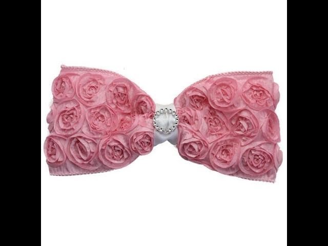How to Make a Rosette Ribbon Hair Bow