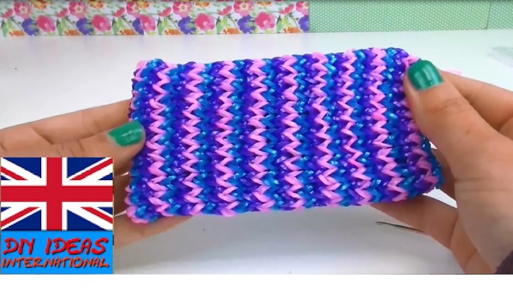 Loom bands phone case easy - how to make a phone cover - Rainbow Loom Cell Phone tutorial