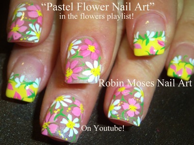 Nail Art Tutorial | Easy Spring Nail Art | Pastel Flower Nail Design!!!