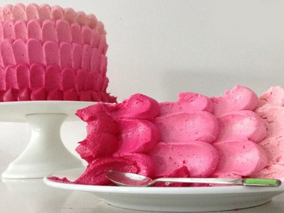 Ombre Cake HOW TO COOK THAT easy pink ombre Ann Reardon