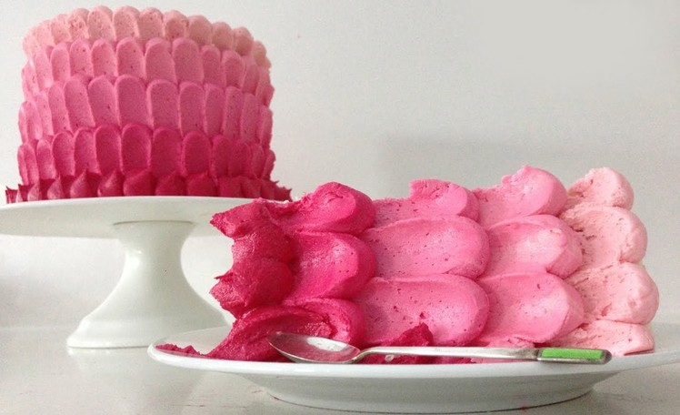 Ombre Cake HOW TO COOK THAT easy pink ombre Ann Reardon