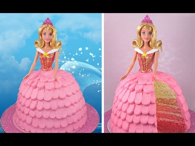 Princess Aurora Cake! How to Make a Disney Sleeping Beauty OMBRE Layer Cake!