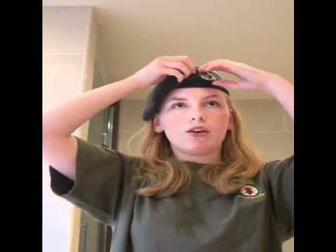 Air cadet instructional video: How to mould your beret.