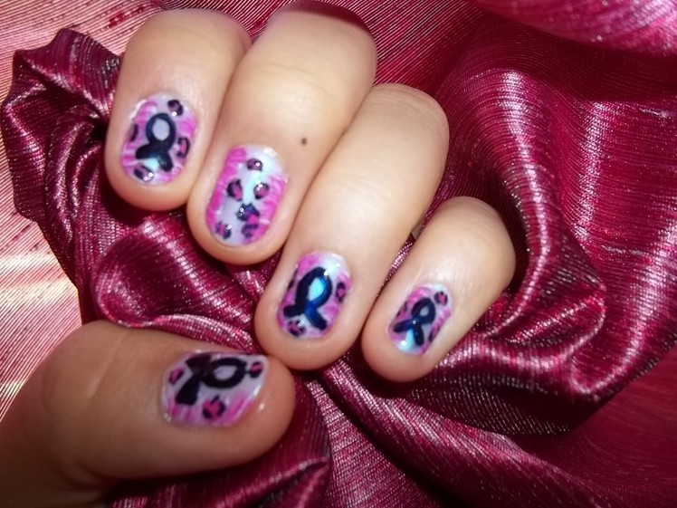 Breast cancer awareness month nail art tutorial-inspired by Love4nails
