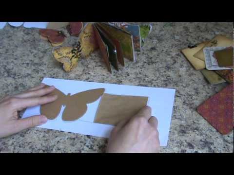 Butterfly paper bag mini album tutorial
