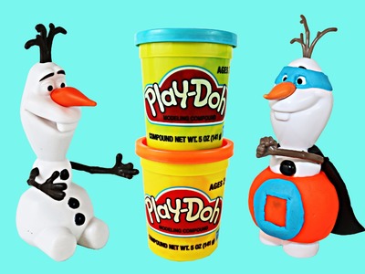 Disney Frozen with Olaf Play Doh Action Superhero and Anna Elsa Kristoff Sven Super Olaf