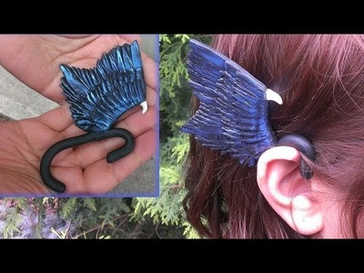 Disney's Maleficent's Wings Ear Cuff Polymer Clay Tutorial. Arcilla Polimérica