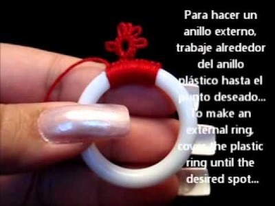 Frivolite-tatting lesson 51 - anillos plasticos - plastic rings