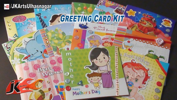 Greeting Cards Making Kit - Unboxing. Tutorial~ Mother's day - Valentine's day-  JK Arts 572