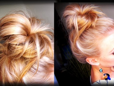 Hair How To: Messy Topknot Bun